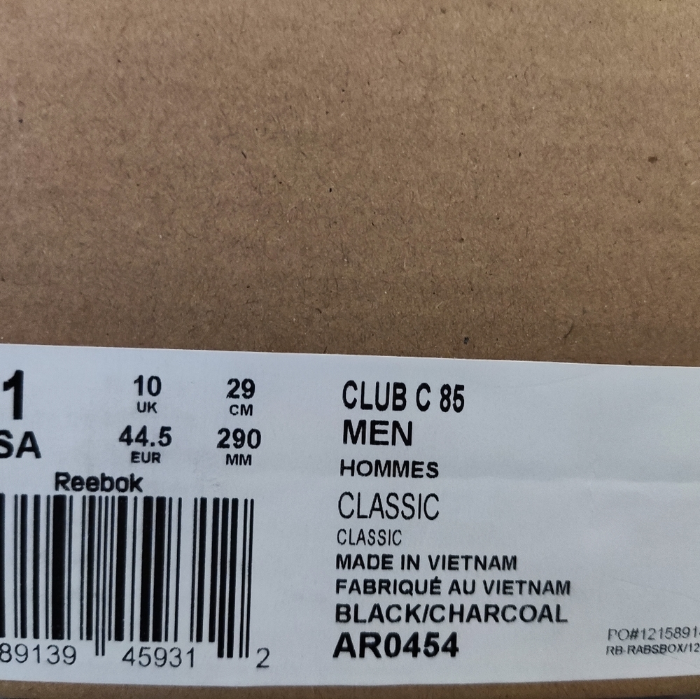 Reebok Club C 85 Sneaker Black Classic New size 11 - Picture 8 of 10